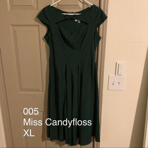 Miss Candyfloss green Ylva-Rose swing dress